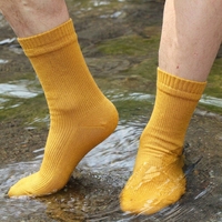 Chaussettes de prière musulmanes imperméables jaune doré Wudhu, respirantes à 3 couches, pour le Moyen-Orient et le quotidien