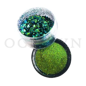 Chameleon shifting color fragment made of mica used for nail beauty decoration coating car print pigment powder for resin