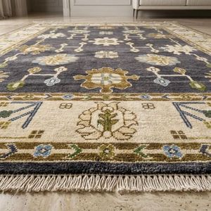 Tapis turc vintage noué à la main de qualité supérieure, design abstrait moderne, tapis contemporain en laine pour salon, couloir, chambre à coucher - Product Image 3