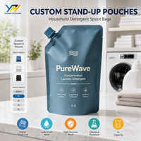 Nouvelle arrivée : poche souple légère et portable avec bouchon refermable pour lessive, idéale pour les voyages et les recharges.
