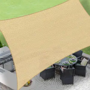 Hoge Kwaliteit Beige Zonnescherm Zeil, Aangepaste Grootte Outdoor Kolom Schaduwzeil Beschikbaar Om Te Bestellen