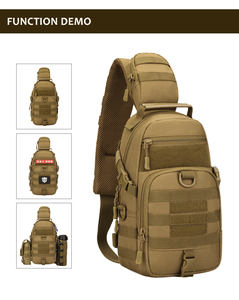 Tactische Sling Borsttas Met Waterfles <span class=keywords><strong>Holster</strong></span> Houder Assault Pack Messenger Schoudertas Crossbody Tassen - Product Image 4