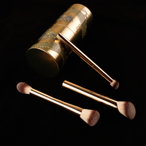 Cangzhou <b>Makeup</b> Brush Set 3-Piece Synthetic Hair Metal Handle Foundation Brushes With Holder And <b>Box</b> Dragon Design - Product Image 3