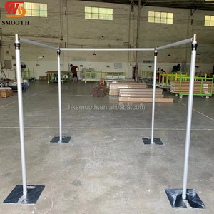SMOOTH Custom Double Pole Aluminum Alloy <b>Backdrop</b> Stand for Hanging Drape Curtain Rectangle Minimalist Wedding Decor <b>Frame</b> - Product Image 5