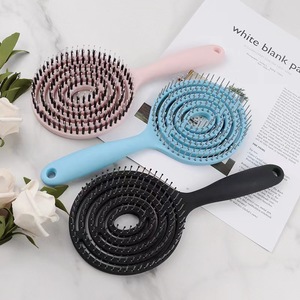 Brosse humide en plastique démêlante pour cheveux <span class=keywords><strong>Amazon</strong></span>, peigne découpé, brosse de Massage pour sucettes - Product Image 6