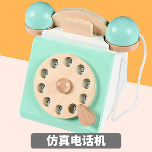 Jouet de téléphone en <span class=keywords><strong>bois</strong></span> pour enfants, jeu de rôle pour bébé, faire un appel téléphonique, jouet éducatif en <span class=keywords><strong>bois</strong></span> pour enfants - Product Image 6