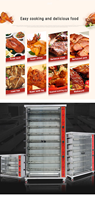 Rôtissoire de poulet commerciale, rôtissoire électrique rotative à gaz pour Restaurant