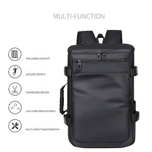 Custom Hot Sale Large Capacity Waterproof Roll Top <b>Laptop</b> <b>Rucksack</b> Backpack Frosted Pu Leather Usb Anti-theft Fea - Product Image 4
