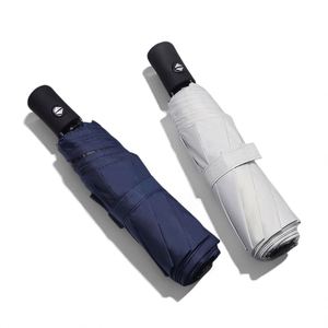 Parapluie pliant automatique à trois volets pour hommes et femmes, protection UV, vente en gros, logo/couleur personnalisés - Product Image 1