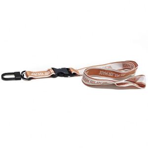 Custom High Quality Eco-Friendly <b>Polyester</b> Jacquard Neck Rope <b>Lanyard</b> Safety Breakaway Adjustable Woven Design Hook Carabiners - Product Image 3