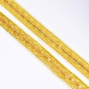 Trim in pizzo etnico con paillettes oro e argento per abiti da sposa accessori di abbigliamento - Product Image 3