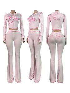 E5071-2026 Abbigliamento di Tendenza, Set Due Pezzi con Felpa Leopardata a Maniche Lunghe, Tuta da Donna - Product Image 6