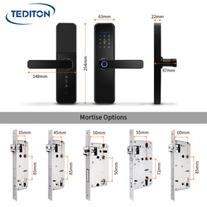 Chiffres de sécurité électrique poignée <span class=keywords><strong>électronique</strong></span> numérique Tuya Ttlock Cerraduras Inteligentes Con Wifi clés empreinte digitale porte serrures intelligentes - Product Image 2