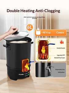 Máquina Profesional de Acero Inoxidable de 6L para Hacer Velas, Calentador de <span class=keywords><strong>Cera</strong></span>, Depilación Corporal, Fundidor de <span class=keywords><strong>Cera</strong></span> de Parafina - Product Image 2