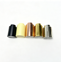 Flacon compte-gouttes cosmétique en verre or/argent 18/410 20/410 avec bouton poussoir doré pour sérum et huiles essentielles