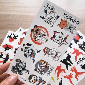Autocollants de <span class=keywords><strong>tatouage</strong></span> temporaire colorés et écologiques imperméables 2026 Karaté Taekwondo TKD Designs – 10 feuilles pour fêtes et art corporel - Product Image 2