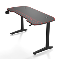 Nouveau design de bureau manuel réglable en hauteur PC ordinateur bureau Table de jeu bureau à domicile noir Gamer poste de travail bureau