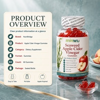 Gummies Antioxydantes Cheveux Peau Ongles à l'Extrait d'Algues et Vinaigre de Cidre de Pomme pour la Beauté, la Croissance, la Perte de Poids, la Détoxification et le Soutien Immunitaire pour Femmes