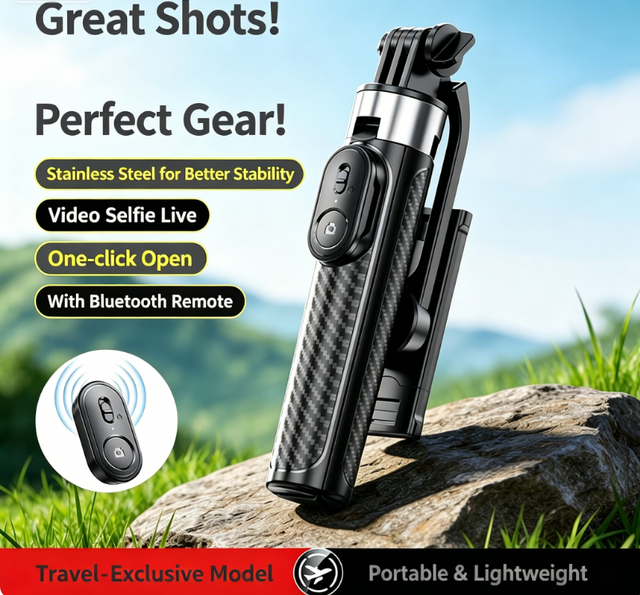 Phone Tripod & Selfie Stick X1 Mini, Lightweight for Video Recording Vlog Extendable Travel Tripod Stand Fit for iPhone Android