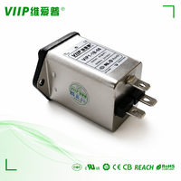 Filtre de bruit EMI à double fusible VIIP VIP1-1B-06 B011X0509 6A, 115/250VAC, montage sur panneau, entrée IEC