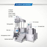 Homogénéisateur mélangeur sous vide en acier inoxydable Gtop pour la fabrication cosmétique, ligne de production de dentifrice, homogénéisation