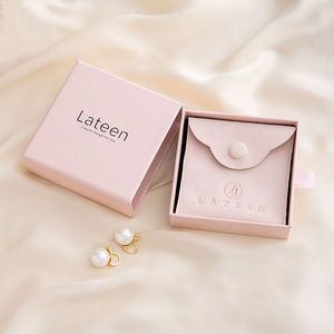 Custom Logo Cardboard Drawer Sliding Jewelry <b>Gift</b> <b>Box</b> with Ribbon for Necklace <b>Earring</b> Bracelet Pendant Ring - Product Image 3
