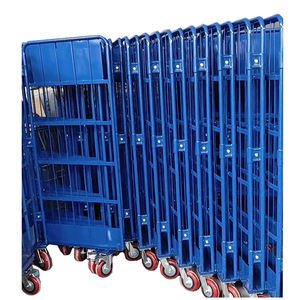 चीन कारखाने की आपूर्ति बंधनेवाला घोंसले के शिकार रसद गाड़ी ट्राली स्टील धातु कोरियाई शैली जुदा करने योग्य रोल पिंजरे - Product Image 6