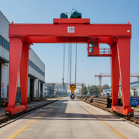 Grue portique à double poutre de 25 tonnes avec cabine de commande, certifiée CE, pour usage industriel, montée sur rail, type Goliath, à vendre