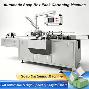 Machine d'emballage automatique de savon en barre facile à utiliser, machine de mise en carton de savon, machine d'emballage de savon en boîte de toilette - Product Image 1