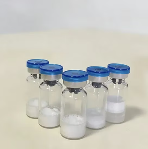Blue Silver <b>Crimp</b> Cap Clear Borosilicate Vials, Plastic Tray Pack Mini Glass Bottles For White Powder Sample Storage - Product Image 3