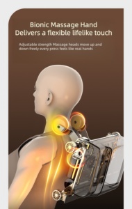 Kommerzieller Dual-4D-KI-Massagesessel mit Ganzkörper-Airbags, Doppel-Wadenrollen, Fuß<span class=keywords><strong>massage</strong></span>, Taillenheizung, Bionischen Händen, Bluetooth, OEM-Lieferung - Product Image 5