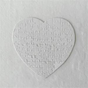 Puzzle 19x19cm en forme de coeur sublimation, logo personnalisé