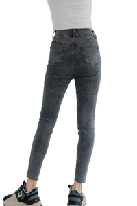 Fabricantes venta al por mayor precio barato verano Jeans Casual Super Stretch adelgazamiento Denim lápiz pantalones transpirable Skinny Fit cintura - Product Image 5