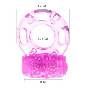 Anillo Vibrador de Mariposa de 3.7 cm de Diámetro, Orificio de 1.74 cm, Base de 3 cm, Anillo para Pene con Retraso de Eyaculación para Uso Adulto - Product Image 1