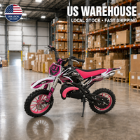 Mini moto tout-terrain rose 49cc de fabrication chinoise, 2 temps, pour loisirs et divertissement en extérieur, entrepôt américain