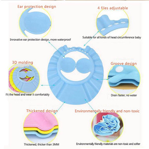 Chapeau de bain en <span class=keywords><strong>EVA</strong></span>, mignon, imperméable, avec couronne, pour bébé, avec couvre-oreilles - Product Image 6