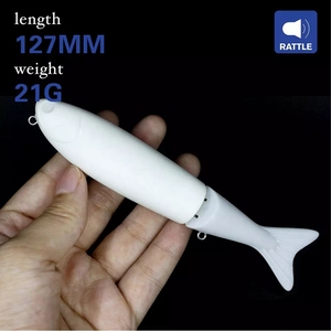 Stock d'ébauches, hochet d'eau multi-sections articulées Swimbait non peint brochet Bass leurre distributeur usine Koder appât - Product Image 3