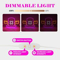 Corps de lampe en acrylique PVC flexible à néon LED à intensité variable dessin animé pour enfants adolescents décoration murale de chambre cadeau d'anniversaire IP65