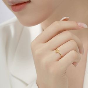 Dylam New Arrival Minimalist Women Jewelry Manufacturer OEM ODM 18K Gold <b>Thin</b> Tiny Chic Oval Yellow Diamond Zircon <b>Rings</b> - Product Image 4