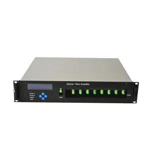 Amplificador de fibra óptica WDM EDFA 1U, 1550nm, AC220V/AC110V/DC48V -10 ~ 10dbm, 8 puertos, 17-23dbm, 50EYA para red CATV