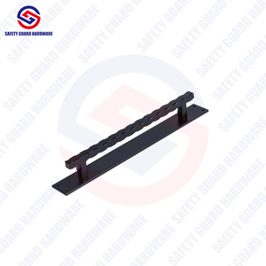 Bán buôn tùy chỉnh hiện đại lượn sóng hai mặt thép carbon cửa xử lý bền màu đen cơ sở cho khách sạn và căn hộ - Product Image 2