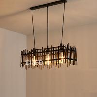 Luminaire suspendu en verre et fer, lustre moderne nordique pour salon, chambre à coucher, salle à manger, restaurant, modèle IN0119