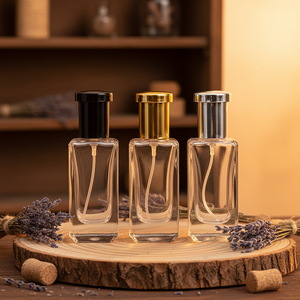 Flaconi di Profumo in Vetro Quadrati Trasparenti di Lusso, Ricaricabili con Spray - Product Image 2