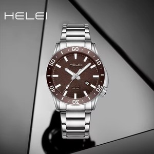 นาฬิกาข้อมือผู้ชาย Helei H9005A-<span class=keywords><strong>G</strong></span> รุ่นคลาสสิก แฟชั่น ควอตซ์ สแตนเลสสตีล 9005 นาฬิกาผู้ชายใหม่ เข็มเรืองแสง กันกระแทก - Product Image 2