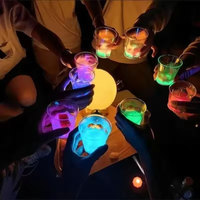 Sous-verres lumineux LED en gros pour bouteilles de vin, étiquettes de boissons et autocollants pour verres