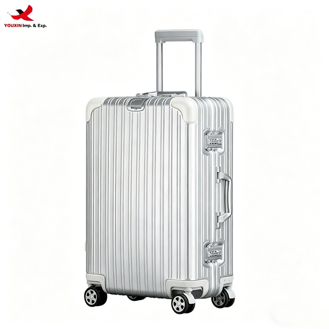 Customized All Aluminum Alloy Hardside Spinner Luggage, TSA Lock, 20/24/29 Inch Durable Travel Suitcase RTS Bulk Mixed Order