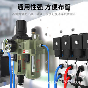 Connecteur PC 8-02 plaqué nickel noir, connexion rapide droite, tuyau en cuivre bleu pour pièces pneumatiques, connecteur en cuivre bleu - Product Image 3