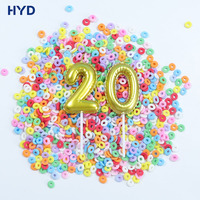 Fournitures de fête, bougies d'anniversaire pour gâteau, chiffres dorés, bougies en forme de ballon, bougies numériques métalliques, cadeaux de fête