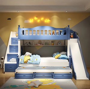<span class=keywords><strong>Lit</strong></span> superposé en bois massif rose Princess Tree House <span class=keywords><strong>pour</strong></span> filles avec toboggan et escalier, tiroirs <span class=keywords><strong>de</strong></span> rangement <span class=keywords><strong>pour</strong></span> la chambre des enfants - Product Image 2