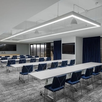 Suspension suspendue de 1.2m, 40W, 60W, plafond linéaire, suspension LED, personnalisée pour centre commercial de bureaux